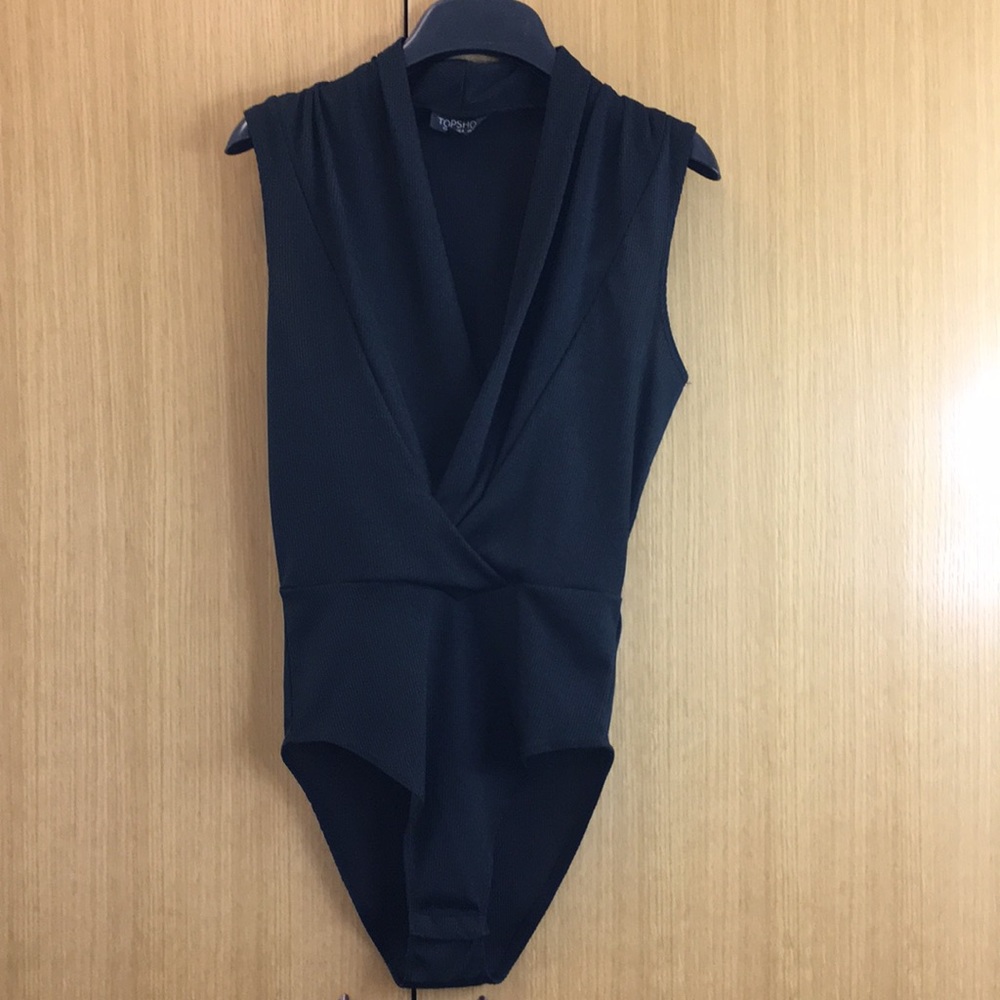 Top shop drape neck body suit
